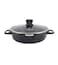 LIFE SMILE Shallow Cooking Pot Stone Design Multi Layer Granite Coating