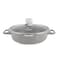 LIFE SMILE Shallow Cooking Pot Stone Design Multi Layer Granite Coating