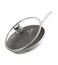 LIFE SMILE Frying Pan Big Size With Lid - Multi Layer Granite Coating Fry Pan   100% PFOA FREE   Heat-Resistant Handle Hanging Loop   Induction Base (Davy Grey, 28 CM (2.9 Liters))