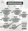 LIFE SMILE Cookware Set - 29 pieces Pots and Pans set Granite Non Stick Coating 100% PFOA FREE, Induction Base Cooking Set Oven Safe include Casseroles &amp; Shallow Pot &amp; Silicone Utensils (Gray)