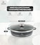 LIFE SMILE Shallow Pot with Lid   Non Stick PFOA FREE Granite Coating Frying Pan   Oven Safe   Dishwasher Safe   Double Handle (28 CM (3.9 Liters), Black)