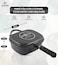 LIFE SMILE 30 CM Smart Deep Double Grill Pan - Multi Layer Granite Non-Stick Coating With Magnetic Handle - Flipping Deep Grill Frying Pan   Multiple Hob Compatibility (Black)