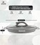 LIFE SMILE Fish Frying Pan With lid, Granite Coating Non Stick Oval Frying pan 100% PFOA FREE, Oven Safe (Shallow, Gray)