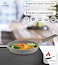 LIFE SMILE Frying Pan With Lid - Multi Layer Granite Coating Fry Pan   Non Stick, 100% PFOA FREE   Heat-Resistant Handle Hanging Loop   Induction bottom (28 CM (2.5 Liters), Davy Grey)