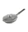 LIFE SMILE Frying Pan With Lid - Multi Layer Granite Coating Fry Pan   Non Stick, 100% PFOA FREE   Heat-Resistant Handle Hanging Loop   Induction bottom (28 CM (2.5 Liters), Davy Grey)