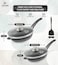 LIFE SMILE - Frying Pans with Lids Multi-Layer Granite Coating Non Stick