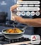 LIFE SMILE - Frying Pans with Lids Multi-Layer Granite Coating Non Stick