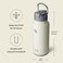 bottlebottle BOTTLE BOTTLE 32oz Insulated Water Bottle Stainless Steel Sport Water Bottle with Straw Dual-use Lid Design for Gym with Pill Box (gray)