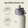 bottlebottle BOTTLE BOTTLE 32oz Insulated Water Bottle Stainless Steel Sport Water Bottle with Straw Dual-use Lid Design for Gym with Pill Box (gray)