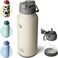 bottlebottle BOTTLE BOTTLE 32oz Insulated Water Bottle Stainless Steel Sport Water Bottle with Straw Dual-use Lid Design for Gym with Pill Box (gray)