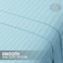 Klub Linen 3PC Striped Fitted Sheet Set, Ultra Soft Microfiber Bedding Set - 1 Fitted Sheet Double (120x200cm) with Deep Pocket and 2 Pillowcases (50 x 75 cm), Aqua
