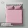 Klub Linen 3PC Striped Fitted Sheet Set, Ultra Soft Microfiber Bedding Set - 1 Fitted Sheet Single (90x190cm) with Deep Pocket and 2 Pillowcases (50 x 75 cm), Baby Pink