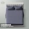 Klub Linen 3PC Striped Fitted Sheet Set, Ultra Soft Microfiber Bedding Set - 1 Fitted Sheet Single (90x190cm) with Deep Pocket and 2 Pillowcases (50 x 75 cm), Dark Grey