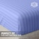 Klub Linen 3PC Striped Fitted Sheet Set, Ultra Soft Microfiber Bedding Set - 1 Fitted Sheet Single (90x190cm) with Deep Pocket and 2 Pillowcases (50 x 75 cm), lavender