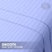 Klub Linen 3PC Striped Fitted Sheet Set, Ultra Soft Microfiber Bedding Set - 1 Fitted Sheet Single (90x190cm) with Deep Pocket and 2 Pillowcases (50 x 75 cm), lavender