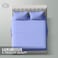 Klub Linen 3PC Striped Fitted Sheet Set, Ultra Soft Microfiber Bedding Set - 1 Fitted Sheet Queen (150x200cm) with Deep Pocket and 2 Pillowcases (50 x 75 cm), Lavender