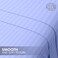 Klub Linen 3PC Striped Fitted Sheet Set, Ultra Soft Microfiber Bedding Set - 1 Fitted Sheet Queen (150x200cm) with Deep Pocket and 2 Pillowcases (50 x 75 cm), Lavender