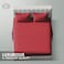 Klub Linen 3PC Striped Fitted Sheet Set, Ultra Soft Microfiber Bedding Set - 1 Fitted Sheet Queen (150x200cm) with Deep Pocket and 2 Pillowcases (50 x 75 cm), Red Velvet