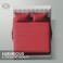 Klub Linen 3PC Striped Fitted Sheet Set, Ultra Soft Microfiber Bedding Set - 1 Fitted Sheet King (180x200cm) with Deep Pocket and 2 Pillowcases (50 x 75 cm), Red Velvet