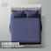 Klub Linen 3PC Striped Fitted Sheet Set, Ultra Soft Microfiber Bedding Set - 1 Fitted Sheet Single (90x190cm) with Deep Pocket and 2 Pillowcases (50 x 75 cm), Navy