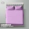 Klub Linen 3PC Striped Fitted Sheet Set, Ultra Soft Microfiber Bedding Set - 1 Fitted Sheet Queen (150x200cm) with Deep Pocket and 2 Pillowcases (50 x 75 cm), LILAC