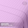 Klub Linen 3PC Striped Fitted Sheet Set, Ultra Soft Microfiber Bedding Set - 1 Fitted Sheet Queen (150x200cm) with Deep Pocket and 2 Pillowcases (50 x 75 cm), LILAC