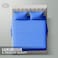 Klub Linen 3PC Striped Fitted Sheet Set, Ultra Soft Microfiber Bedding Set - 1 Fitted Sheet Single (90x190cm) with Deep Pocket and 2 Pillowcases (50 x 75 cm), Royal Blue