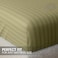 Klub Linen 3PC Striped Fitted Sheet Set, Ultra Soft Microfiber Bedding Set - 1 Fitted Sheet Queen (150x200cm) with Deep Pocket and 2 Pillowcases (50 x 75 cm), Olive