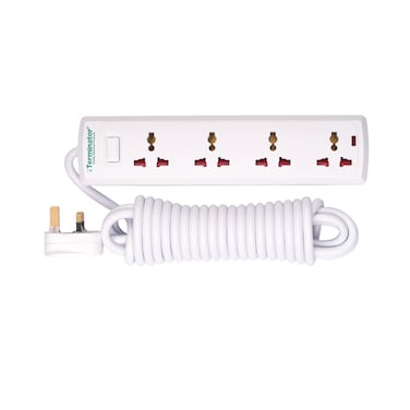 Terminator 4 Way Universal Power Extension Socket With Master Switch, Indicator and 3M Cable