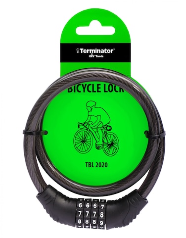 Terminator Bicycle Lock (10*650mm) with NumLock  (Black)