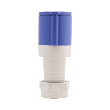 Terminator 3-pin industrial socket, 2-Pole+Earth, 6h, 200-250V~16A, IP44, rewirable