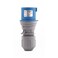 Terminator 3-pin industrial plug with matt cover，2Pole +Earth, 6h, 200-250V~16A, IP44, rewirable,