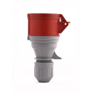 Terminator 5-pin industrial socket with matt cover, 3-Pole+Neutral+Earth, 6h, 200/346-240/415V~16A, 50/60Hz, IP44, rewirable