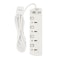 Terminator 4 Way Universal Power Extension Socket With Individual Switches, Indicators and 4 USB (2 USB-A &amp; 2 USB-C,  USB Output Max DC 5V 4600mA) 3M Cable 13A