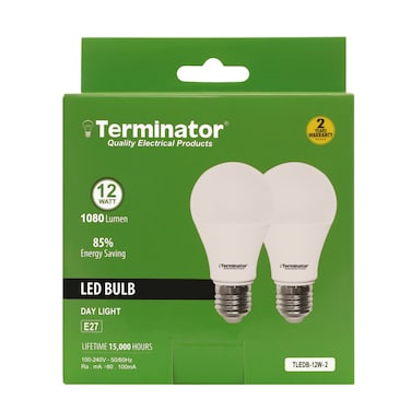 LED Bulb 12W Day Light E27 2 Pcs Combo Pack
