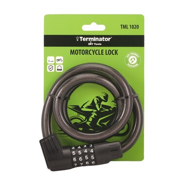 Motorcycle / Security (15*900mm) Combination Lock (Black)