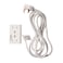 2 Way UK Power Extension Socket 1.25mm&sup2; Cable 3M &amp; 13A Fused Plug