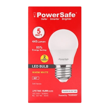 PowerSafe LED Bulb 5W Warm White E27 Designer Series