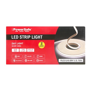 PowerSafe LED Strip Light Neon Series 8W Day Light One Line 100 Meter Roll