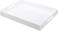 LAMSIT IBDAA Acrylic Tray Serving Tray,Bathroom Decorative Tray,Ottoman Coffee Table Tray, Clear Food Tray for Eating, Kitchen Organizer and Cosmetics, Jewelry, Toiletries (40x30x5 cm), White