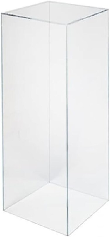 LAMSIT IBDAA Acrylic Pedestals &ndash; Plastic Stands &ndash; Acrylic Plinths &ndash; Acrylic Risers &ndash; Side Tables ((30 x 30 x 80) cm, Clear)