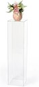 LAMSIT IBDAA Acrylic Pedestals   Plastic Stands   Acrylic Plinths   Acrylic Risers   Side Tables ((30 x 30 x 100) cm, Clear)