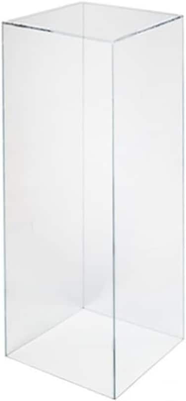 LAMSIT IBDAA Acrylic Pedestals   Plastic Stands   Acrylic Plinths   Acrylic Risers   Side Tables ((30 x 30 x 100) cm, Clear)