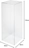LAMSIT IBDAA Acrylic Pedestals Plastic Stands   Acrylic Plinths   Acrylic Risers   Side Tables ((30 x 30 x 120) cm, Clear)