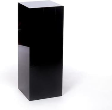 LAMSIT IBDAA Acrylic Pedestals Plastic Stands Acrylic Plinths, Acrylic Risers, Side Tables ((30 x 30 x 80) cm, Black)