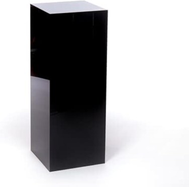 LAMSIT IBDAA Acrylic Pedestals &ndash; Plastic Stands &ndash; Acrylic Plinths &ndash; Acrylic Risers &ndash; Side Tables ((30 x 30 x 100) cm, Black)