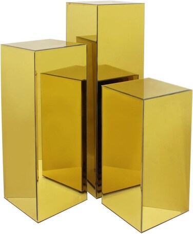 LAMSIT IBDAA Acrylic Pedestals &ndash; Plastic Stands &ndash; Acrylic Plinths &ndash; Acrylic Risers &ndash; Side Tables ((30 x 30 x 120) cm, Frosted)