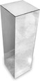 LAMSIT IBDAA Acrylic Pedestals &ndash; Plastic Stands &ndash; Acrylic Plinths &ndash; Acrylic Risers &ndash; Side Tables ((30 x 30 x 80) cm, Silver Mirror)