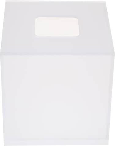 LAMSIT IBDAA - Acrylic Tissue Box   Holder Case Storage Case   Mirror Box   Napkin Holder Organizer (Square (14x14x14 cm), Frosted)