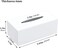 LAMSIT IBDAA - Acrylic Tissue Box   Holder Case Storage Case   Mirror Box   Napkin Holder Organizer (Rectangle (25x13x9 cm), White)